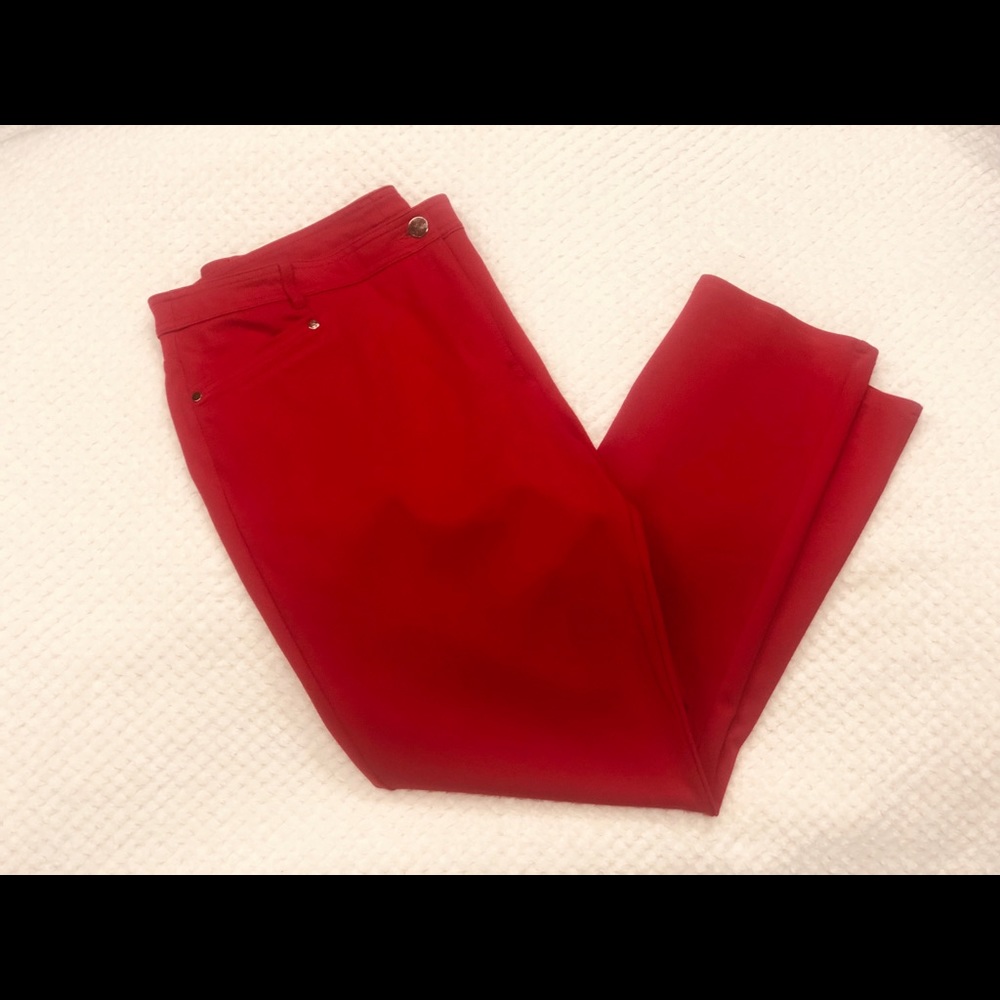 Chico’s So Slimming Cherry Red Pant Size 3 (16)